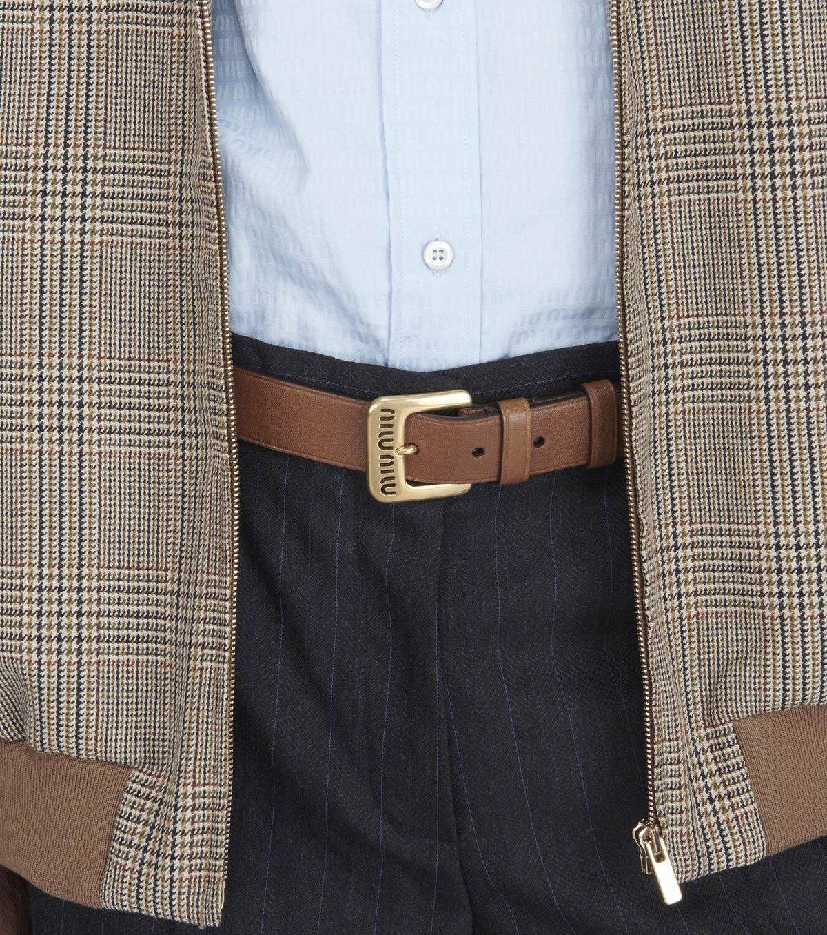 Miu Miu Logo leather belt