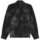 Aries Tie Dye Corduroy Overshirt in Grey&Black