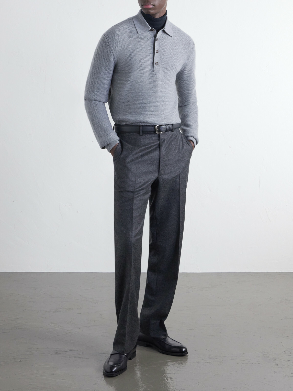Zegna - Oasi Cashmere-Piqué Polo Shirt - Gray