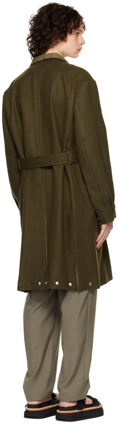 sacai Khaki Belted Coat