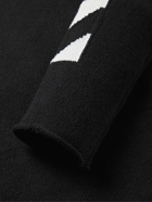 Off-White - Logo-Detailed Jacquard-Knit Cotton-Blend Sweater - Black