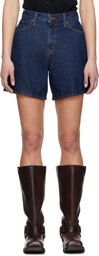 Levi's Navy High Rise Baggy Denim Shorts