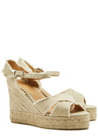Castañer Bromelia 100 Canvas Wedge Espadrilles Gold