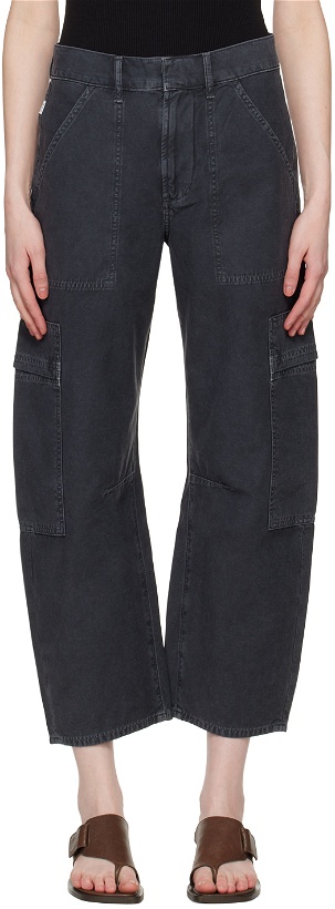 Photo: Citizens of Humanity Black Marcelle Low Slung Cargo Pants