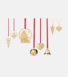 Georg Jensen Set of 8 gold-plated ornaments