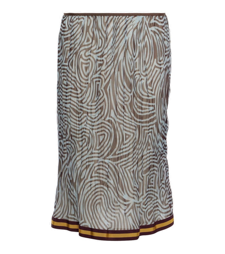 Photo: Dries Van Noten Silk voile midi skirt