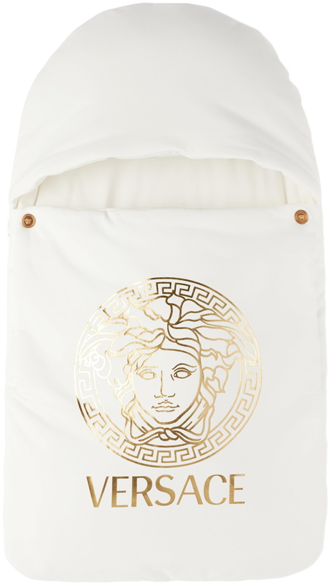 Photo: Versace Baby White Medusa Nest Sleeping Bag