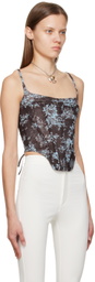 Miaou Brown & Blue Venus Corset