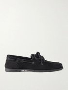 John Lobb - Foil Suede Boat Shoes - Black