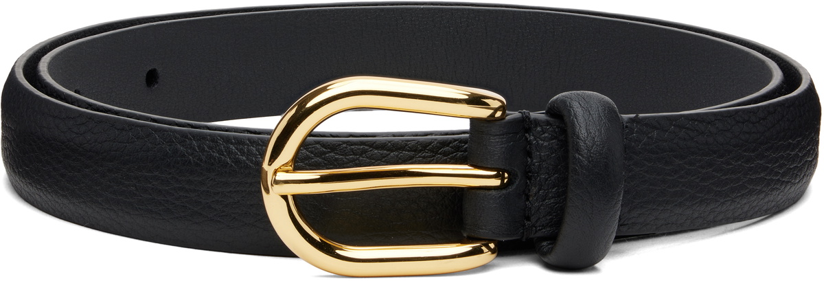 Anderson's Black Skinny Nappa Leather Belt
