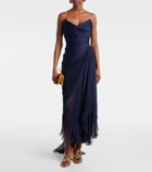 Maria Lucia Hohan Heidi ruched silk corset gown