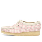 Clarks Originals Women's Check Wallabee Boot in Pink Check