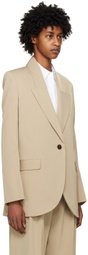 GIA STUDIOS Beige Peaked Lapel Blazer