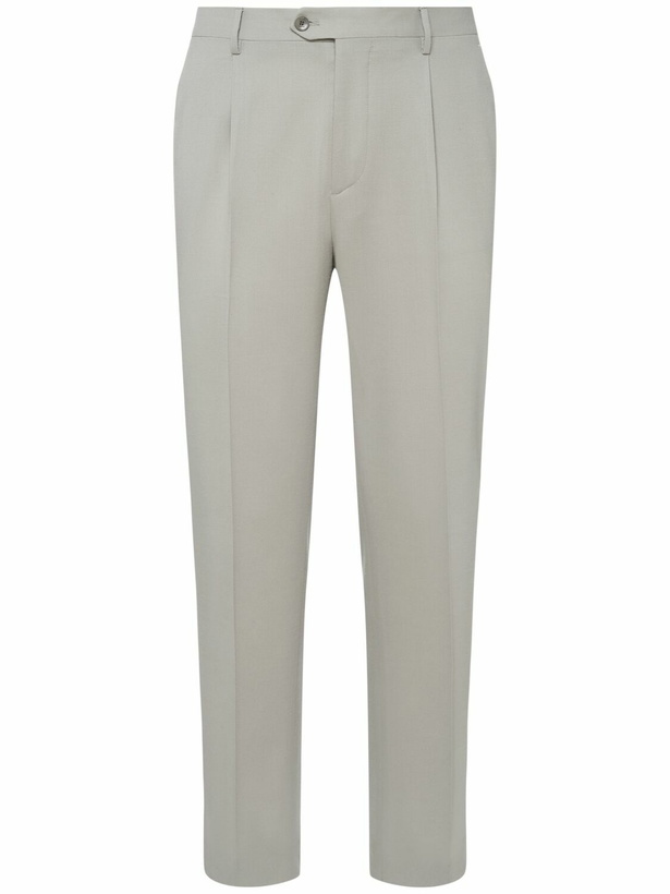 Photo: ETRO Wool Blend Single Pleat Pants