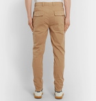 Brunello Cucinelli - Slim-Fit Garment-Dyed Stretch-Cotton Cargo Trousers - Camel