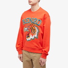 Kenzo Paris Men's Kenzo Tiger Varsty Classic Crew Sweat in Medium Red