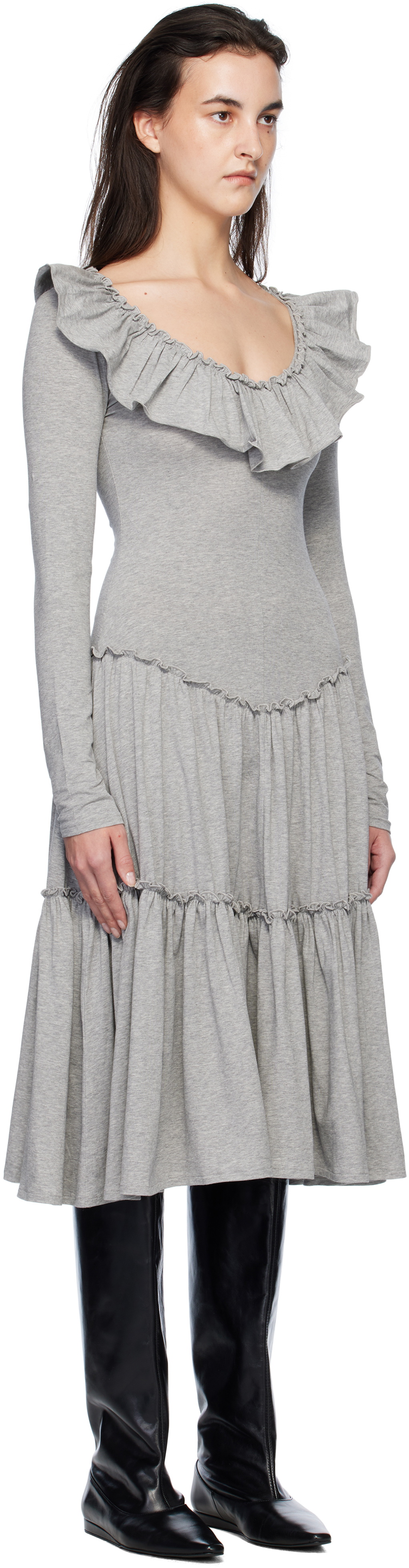 大人女性の Paloma Wool Paloma Dress Midi Carita Gray Wool スカート