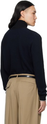 MMIC Navy & Black Oblique Turtleneck
