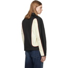 Diesel Black & Off-White Nylon Color Block & Piping Details Jacket