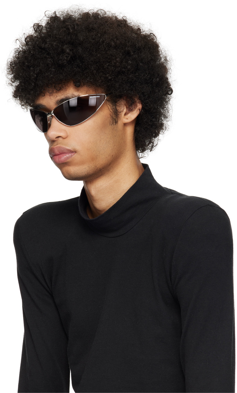 【BALENCIAGA】 RAZOR CAT Balenciaga Silver Razor Cat Sunglasses Balenciaga