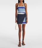 SIR Breeze printed mesh minidress