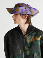 Acne Studios - Floral-Print Herringbone Cotton Bucket Hat - Purple