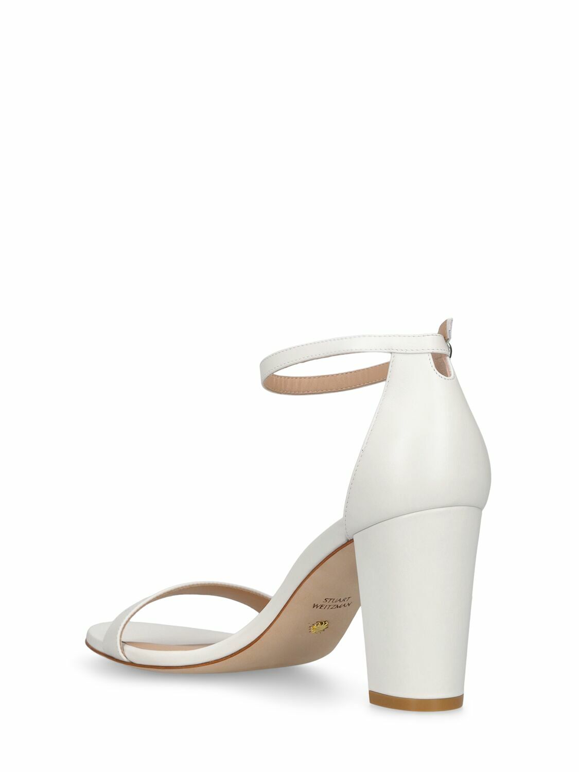 STUART WEITZMAN - 80mm Nearly Nude Leather Sandals Stuart Weitzman