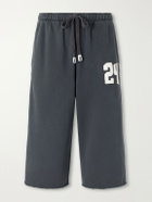 NAHMIAS - Hoops 24 Straight-Leg Cropped Cotton-Jersey Sweatpants - Black