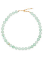 Anni LU Seafoam 18kt Gold-plated Beaded Necklace - Turquoise - One Size