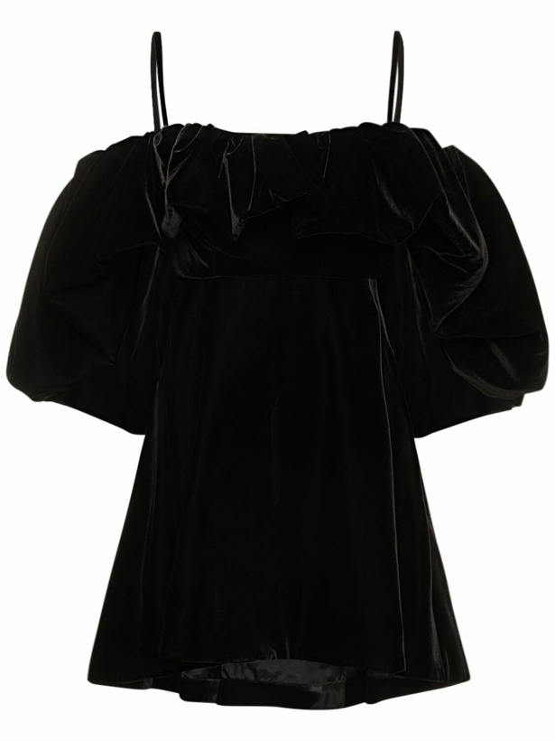 Photo: ETRO - Velvet Off Shoulder Mini Dress
