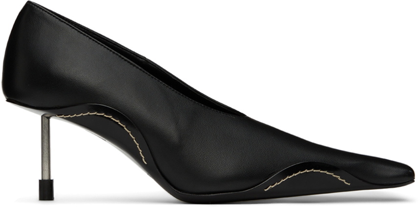 Acne Studios Black Pointed Bavotte Heels