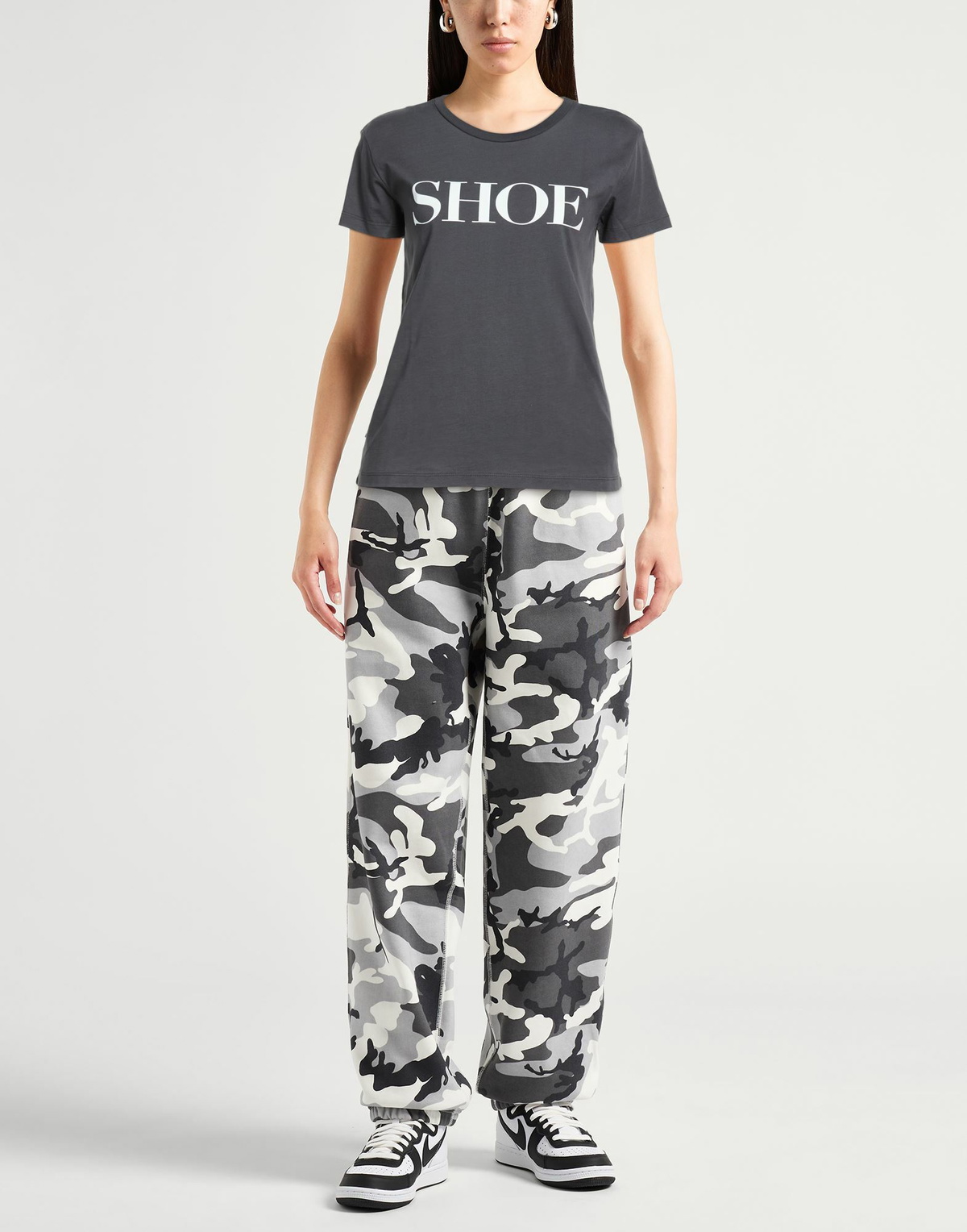 Shoe Womens T-shirt in Charcoal