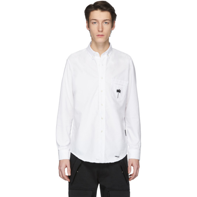 Photo: Palm Angels White Palm x Palm Ripped Oxford Shirt