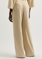 BY Malene Birger Darja Textured Straight-leg Trousers Beige