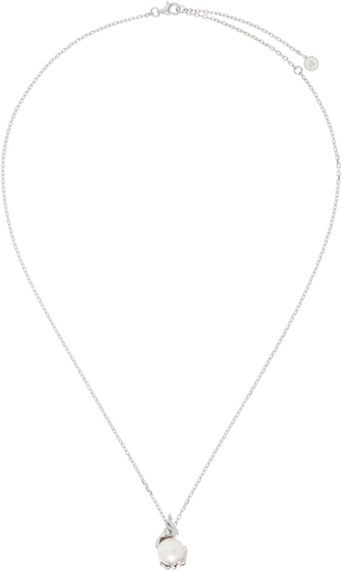Photo: Alan Crocetti SSENSE Exclusive Silver Pearl In Heat Necklace