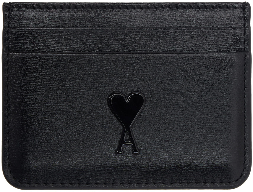 AMI Paris Black Ami de Cœur Card Holder