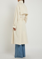 Frame The Field Belted Cotton Trench Coat Off White