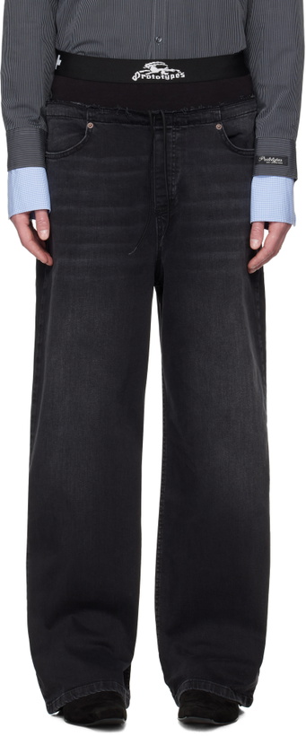 Photo: Prototypes Black Waistband Regular Jeans