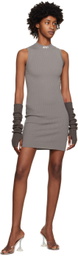 Heron Preston Taupe 'HPNY' Minidress