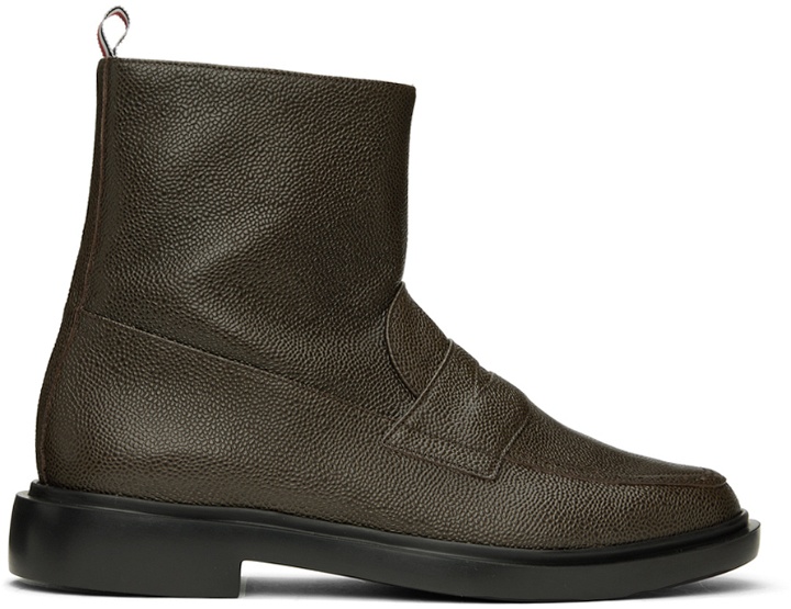 Photo: Thom Browne Brown Penny Loafer Boots