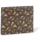 Burberry - Logo-Print Coated-Canvas Cardholder - Brown