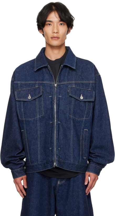 Photo: VETEMENTS Navy Hip-Hop Denim Jacket