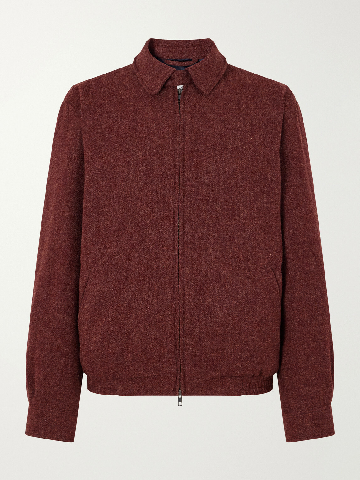Portuguese Flannel - Aurelia Wool-Tweed Blouson Jacket - Red