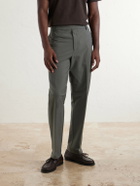 James Perse - Slim-Leg Stretch Cotton-Blend Trousers - Green