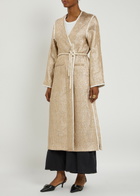 Forte_forte Chic Belted Lurex Coat Gold