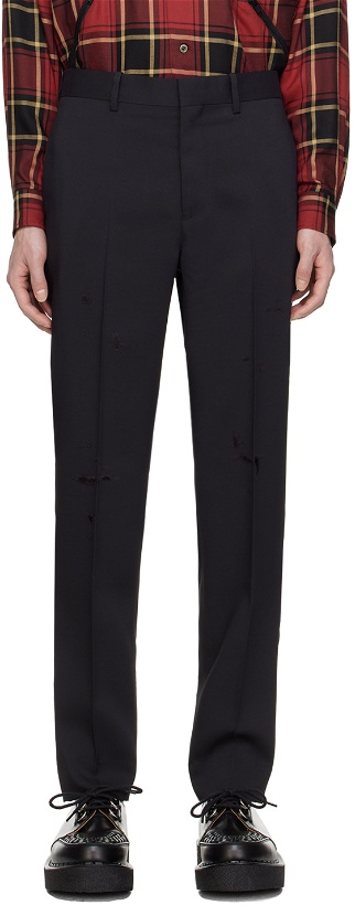 Photo: UNDERCOVER Black Distressed Trousers