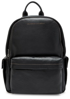 Brunello Cucinelli Logo Grained Leather Backpack - Black - One Size