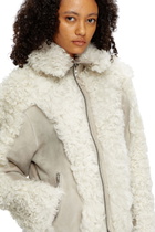 Diesel Shearling jacket - Leather jackets Womens in White