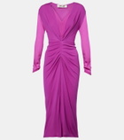 Diane von Furstenberg Hades gathered jersey midi dress