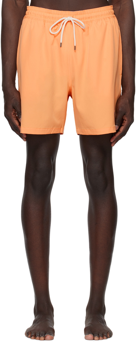 Polo Ralph Lauren Orange Embroidered Swim Shorts Polo Ralph Lauren